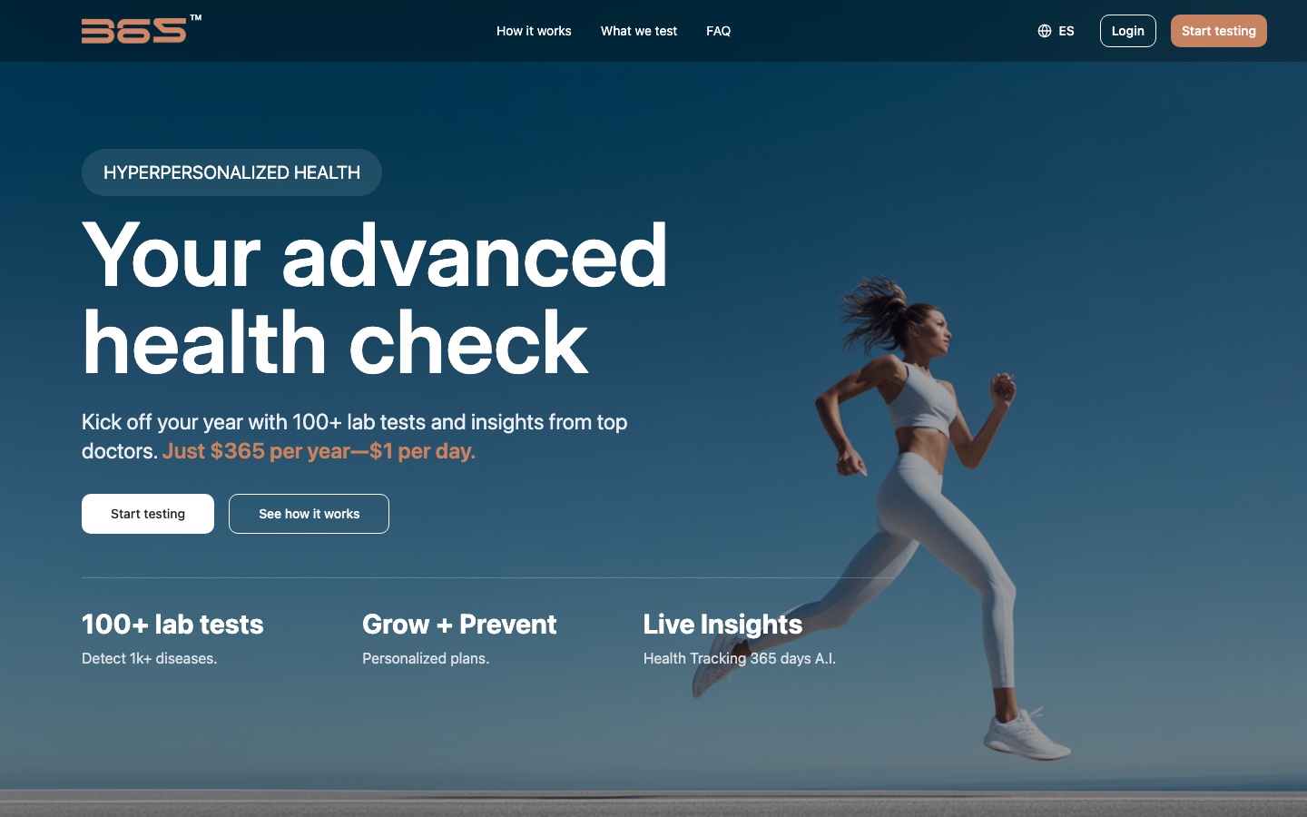 Captura real de 365: Your advanced health check